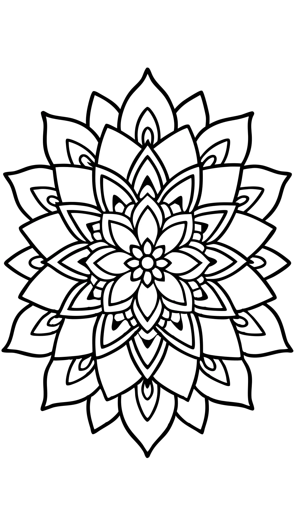 coloriages de mandala fleurie facile